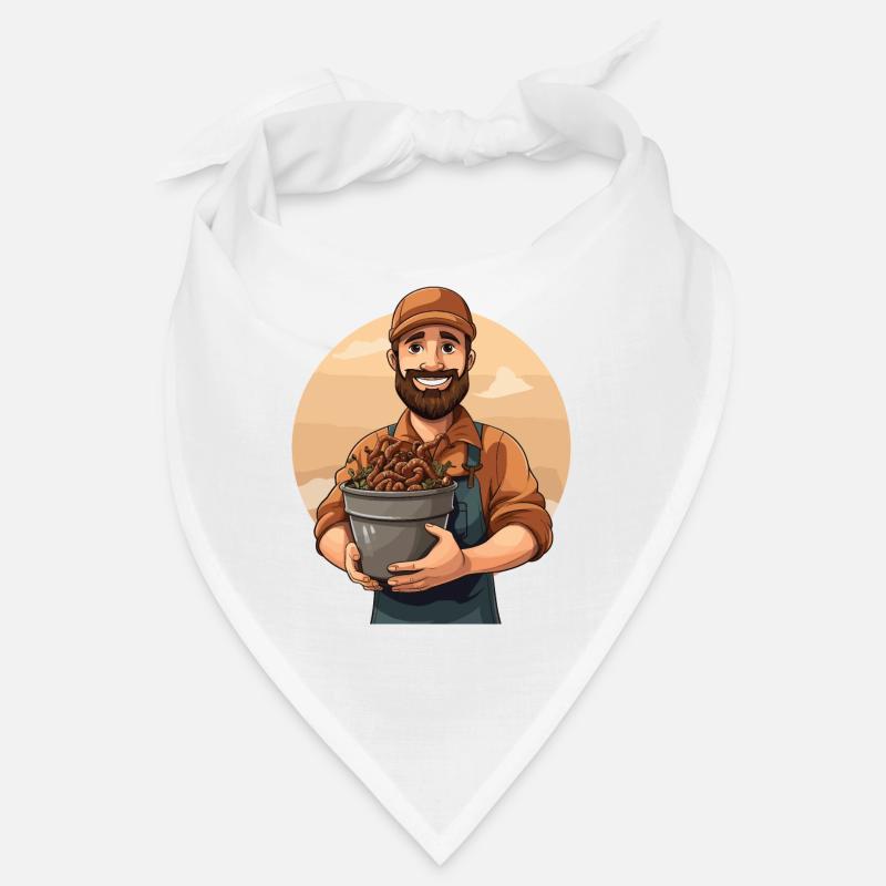 Earthworm -Handworm -Farmer -Worm Bandana
