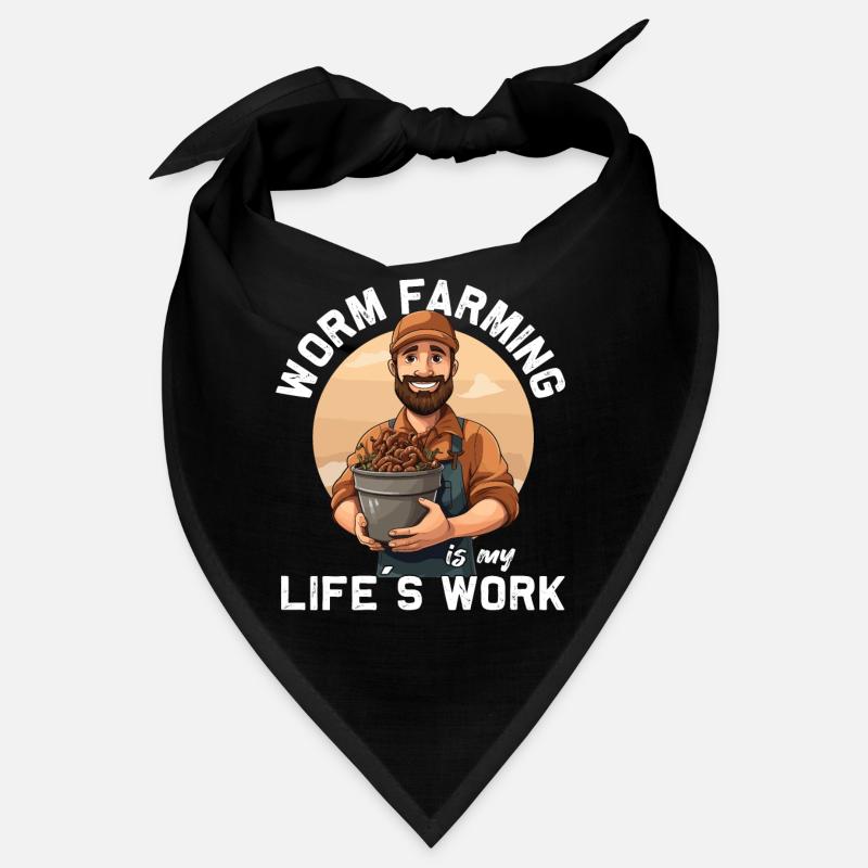 Earthworm -Handworm -Farmer -Worm Bandana