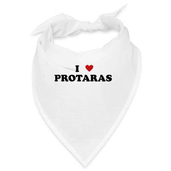 Herz Cyprus Stadt - Ich Liebe Protaras - Bandana - Weiß - Vorne