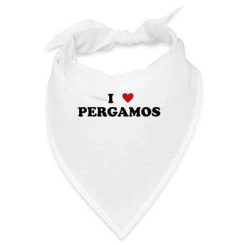 Herz Cyprus Stadt - Ich Liebe Pergamos - Bandana - Weiß - Vorne