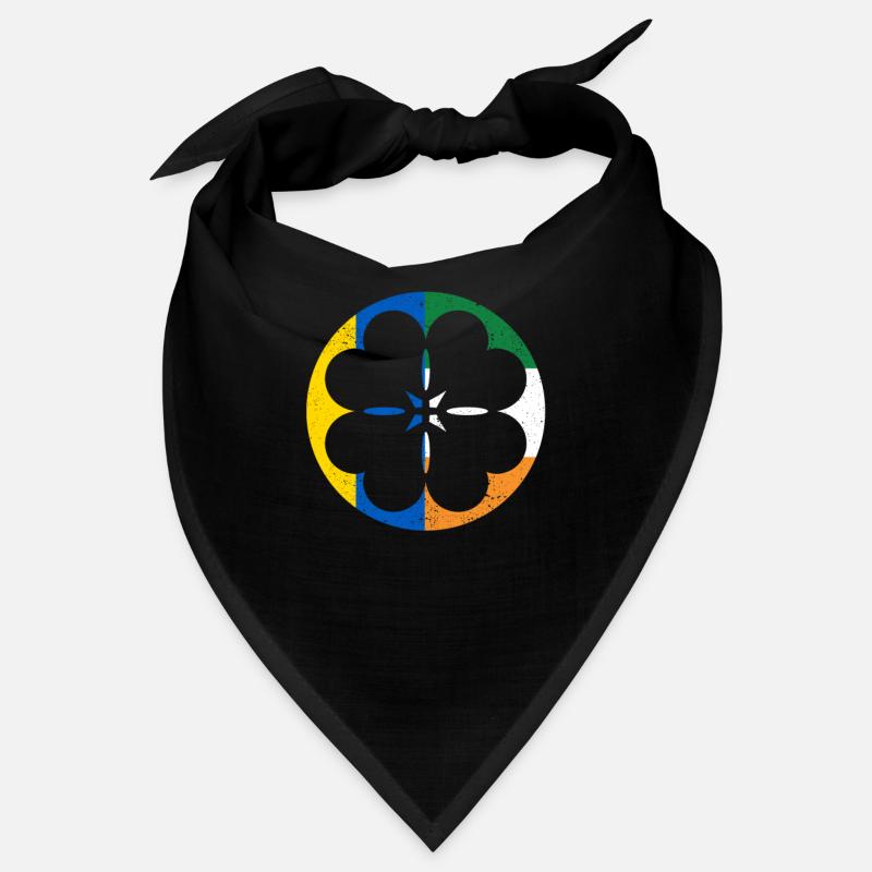 Drapeau ukrainien irlandais trèfle trèfle Bandana