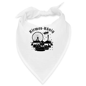 Kirmeskönig Jahrmarkt Volksfest Rummelplatz - Bandana - Weiß - Vorne