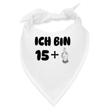 ich bin 16 - Bandana - Weiß - Vorne