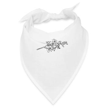 Orchidee Blüte Blume Duft - Bandana - Weiß - Vorne