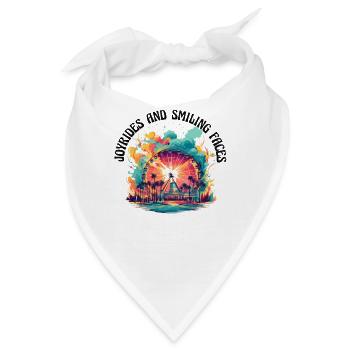 Freizeitpark Jahrmarkt Rummelplatz Dorffest - Bandana - Weiß - Vorne