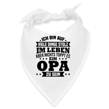 ich bin stolz wie ein Opa - Bandana - Weiß - Vorne