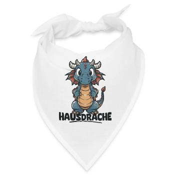 Hausdrache. Stark, Mutig und Unbesiegbar. Drache - Bandana - Weiß - Vorne