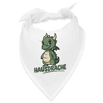 Hausdrache. Stark, Mutig und Unbesiegbar. Drache - Bandana - Weiß - Vorne