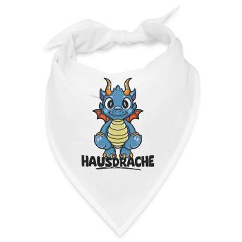 Hausdrache. Stark, Mutig und Unbesiegbar. Drache - Bandana - Weiß - Vorne