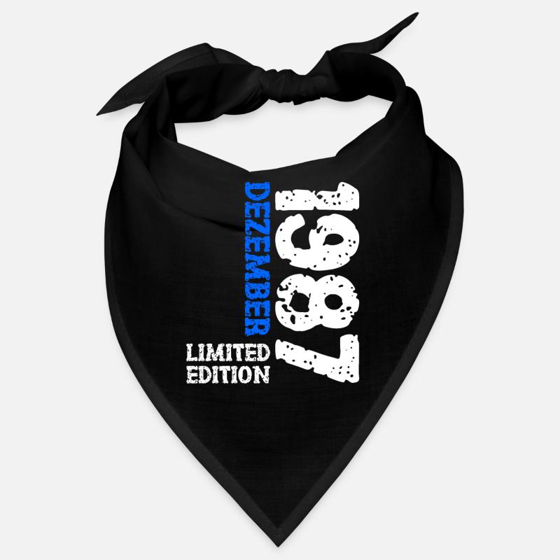1987 Dezember Limited Edition 36. Geburtstag Deko Bandana