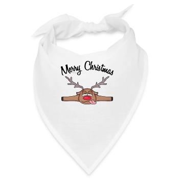 Weihnachten weihnachtlich Geschenk - Bandana - Weiß - Vorne