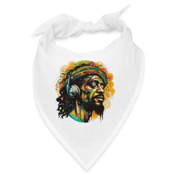 Reggae Man, Reggae Musik, Reggae Gefühl, Reggae, - Bandana - Weiß - Vorne