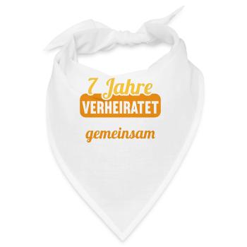 Wir haben viel gemeinsam 7.Hochzeitstag - Bandana - Weiß - Vorne
