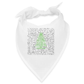 CPU Motherboard Schaltkreis IT Weihnachtsbaum - Bandana - Weiß - Vorne