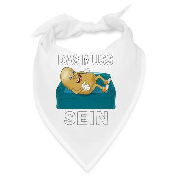 COUCH POTATO DAS MUSS SEIN - Bandana - Weiß - Vorne