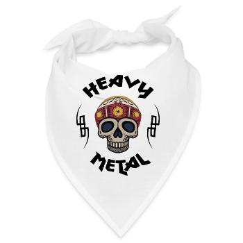 Schwermetall - Bandana - Weiß - Vorne