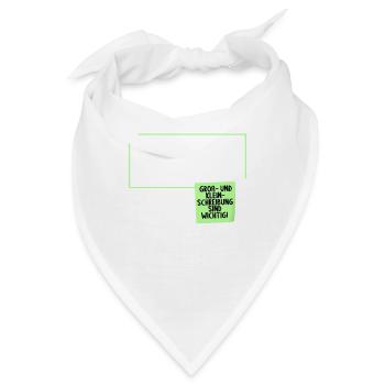 Wäre er doch nur Dichter Grammatik Wortwitz - Bandana - Weiß - Vorne