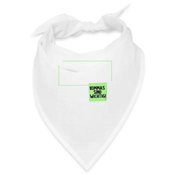 Lustiger Komma Satzzeichen Spruch Deutschlehrer - Bandana - Weiß - Vorne