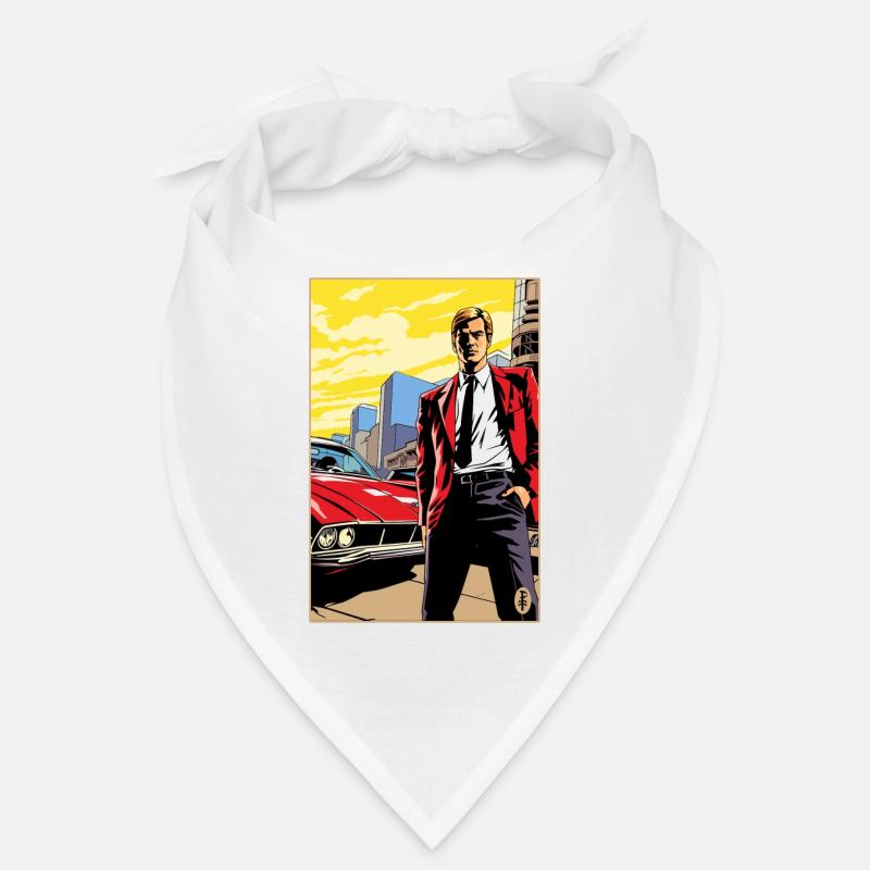 Popart Cartoon Traum-Ehepartner Mr. Handsome Man Bandana