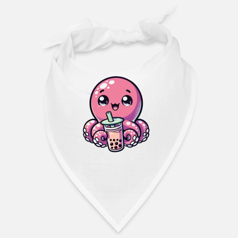 Poulpe à boire Bubble Tea kawaii Boba Octopus Bandana