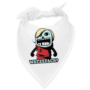 What ze fack, ein Cartoon-Schlingel - Bandana - Weiß - Vorne