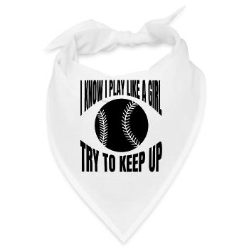 Baseball Baseballspieler Baseballer Baseballteam - Bandana - Weiß - Vorne