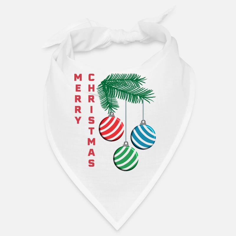 Branche de joyeux Noël avec des décorations de Noël Bandana