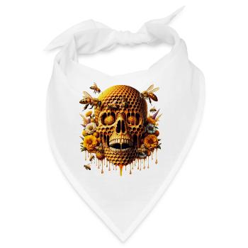 Sweet Life Totenkopf Shirt Honeycomb Haven Bumblebee - Bandana - Weiß - Vorne