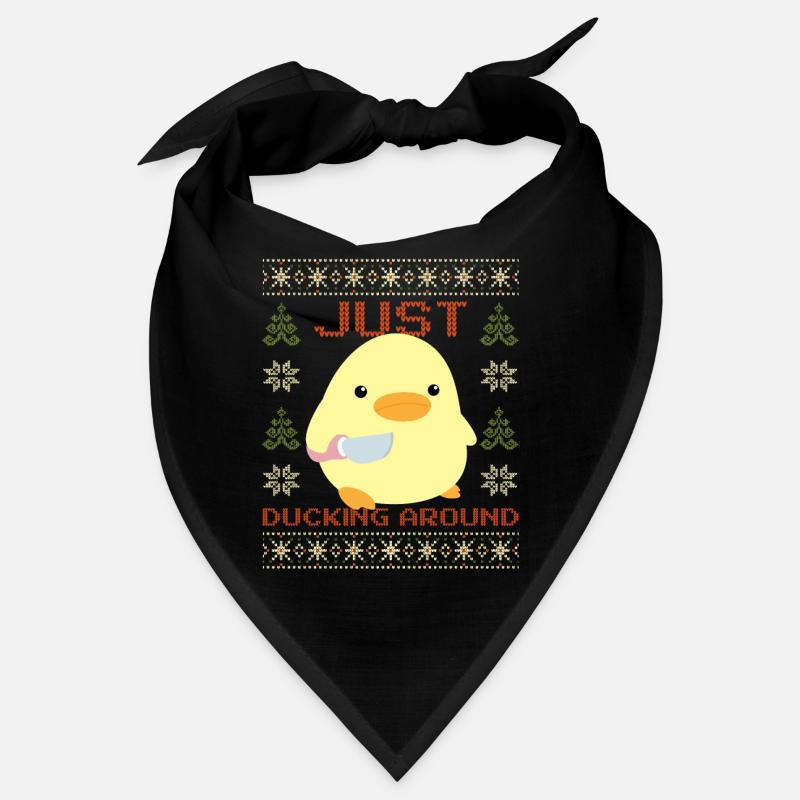 Duck with Knife Meme Duckin' around Ugly Christmas Bandana