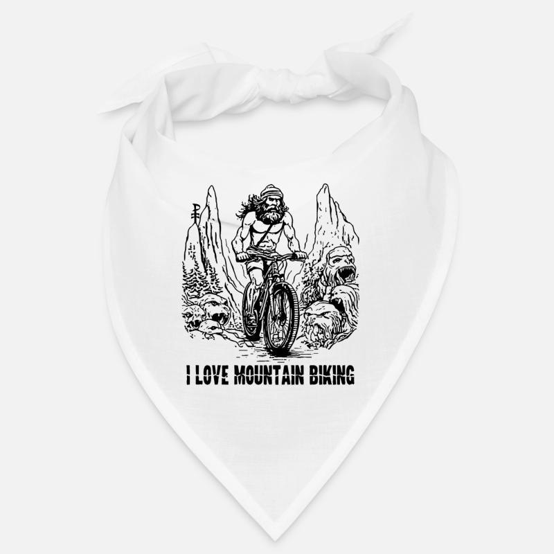 L’homme des cavernes de l’âge de pierre : J’adore le VTT Bandana