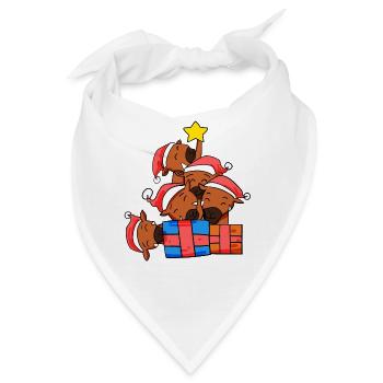 Antilope Antilopen Weihnachtsbaum Weihnachten - Bandana - Weiß - Vorne
