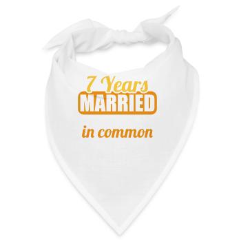 Wir haben viel gemeinsam 7.Hochzeitstag - Bandana - Weiß - Vorne