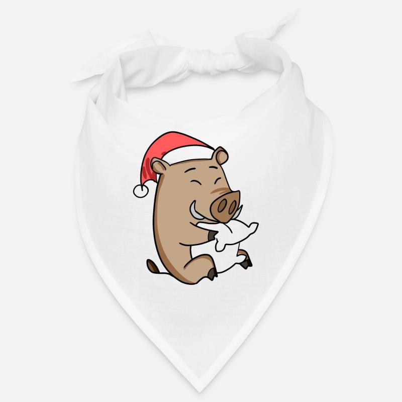 Sanglier Cochon de Noël Bandana