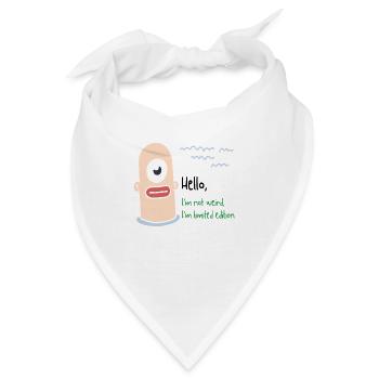 Ich bin nicht komisch - Bandana - Weiß - Vorne