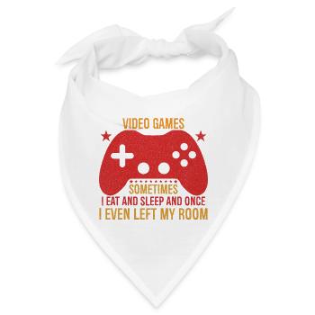 ICH SPIELE NICHT IMMER VIDEOSPIELE Gamer Boys Teens - Bandana - Weiß - Vorne