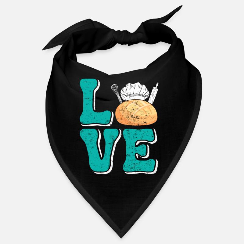 Bread Baking Love LOVE Bakery Bread Baker Bread Baking Bandana