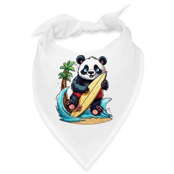 Panda / Tier / Zoo / Bambus / Wild / Kindlich - Bandana - Weiß - Vorne