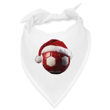Fußball Weihnachten Weihnachtsmütze ball - Bandana - Weiß - Vorne