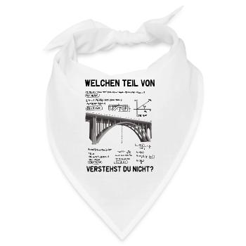 Was von verstehst du nicht Ingenieur Statiker - Bandana - Weiß - Vorne