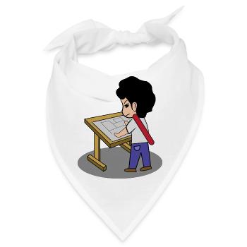Beruf Job Architekt Workaholic Karriere Erfolg - Bandana - Weiß - Vorne