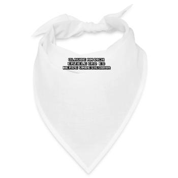 Fitness - Glaube an dich, erziele Großes, werde - Bandana - Weiß - Vorne