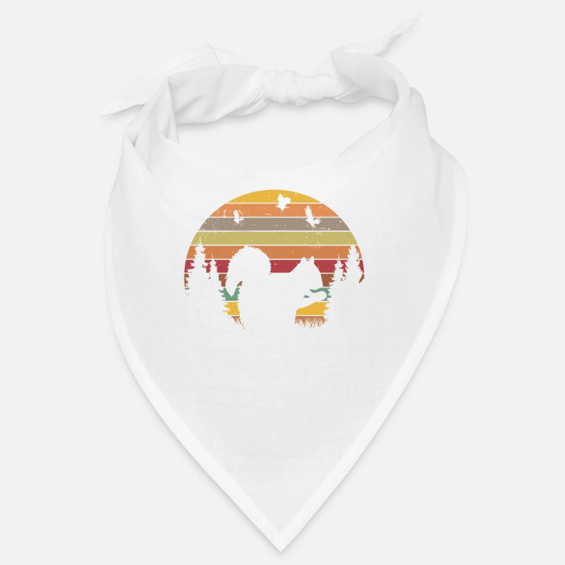 Eichhörnchen Écureuil rétro Bandana