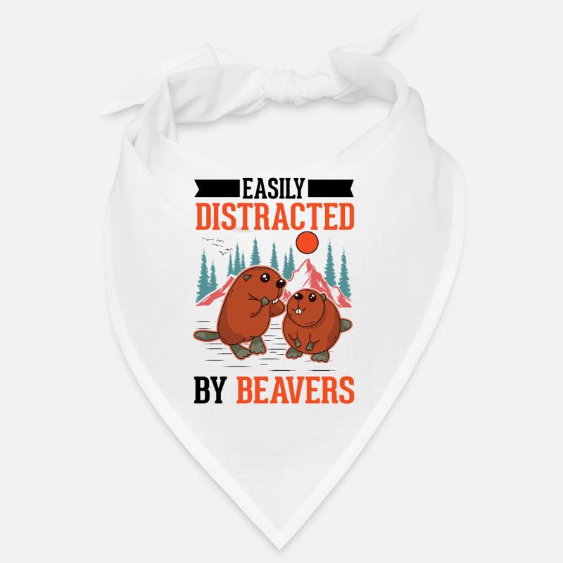 Easily distracted by Beavers Biber Bandana