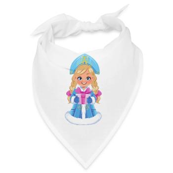 Ded Moroz Snegurotschka russischer Weihnachtsmann - Bandana - Weiß - Vorne