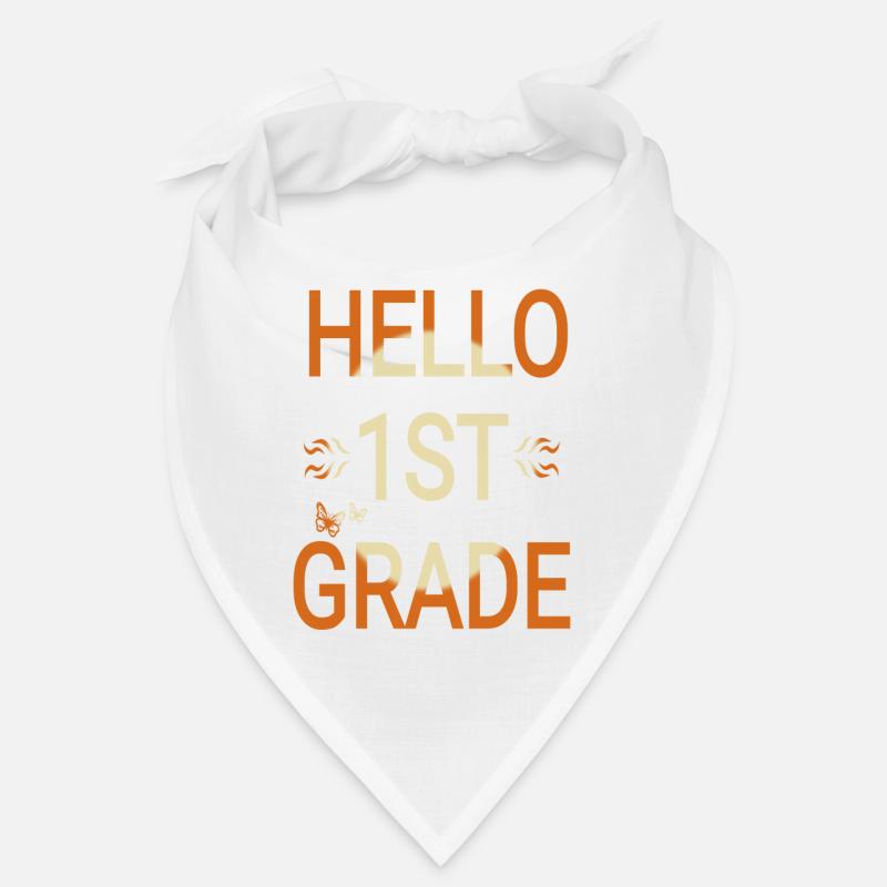Farbig Hallo 1. Klasse und Schule als Erstklässler Bandana