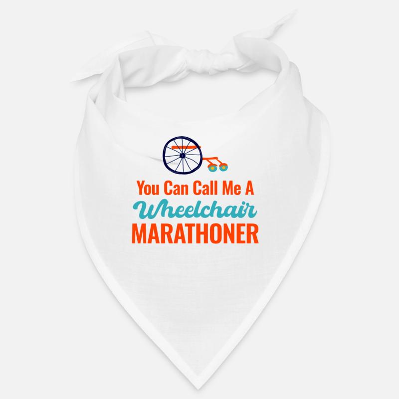 Man Kann Mich Einen Rollstuhl-marathonläufer Mit Bandana