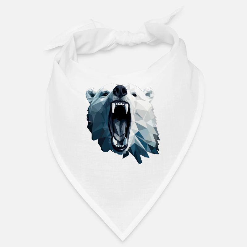 Geometric Style Polar Bear Bandana