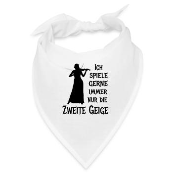 Zweite Geige Violine Klassik Orchester Musiker - Bandana - Weiß - Vorne