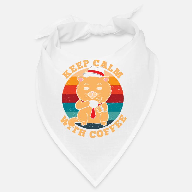 Bleib Ruhig Mit Kaffee Retro Bandana