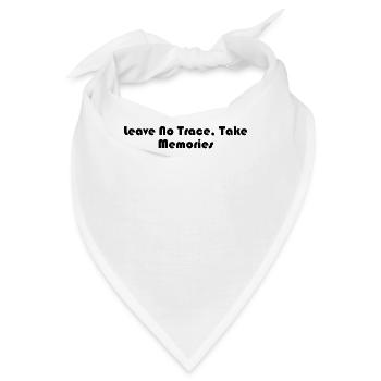 Wandern - Leave No Trace, Take Memories - Bandana - Weiß - Vorne